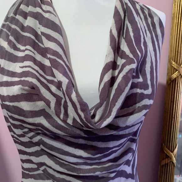 Bebe -Sheer Zebra design summer top M - Picture 7 of 9